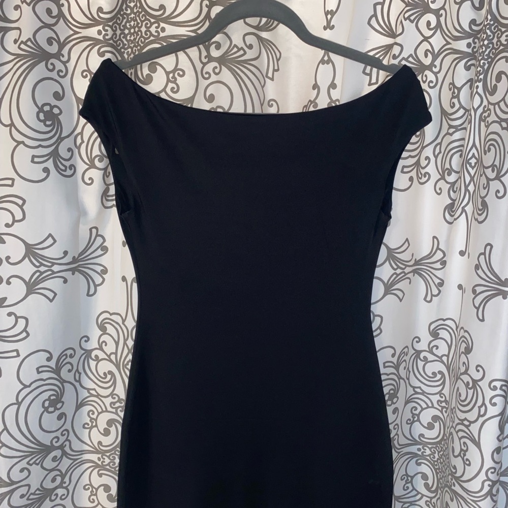 Express Black Body Contour off the shoulder maxi dress - Picture 4 of 4